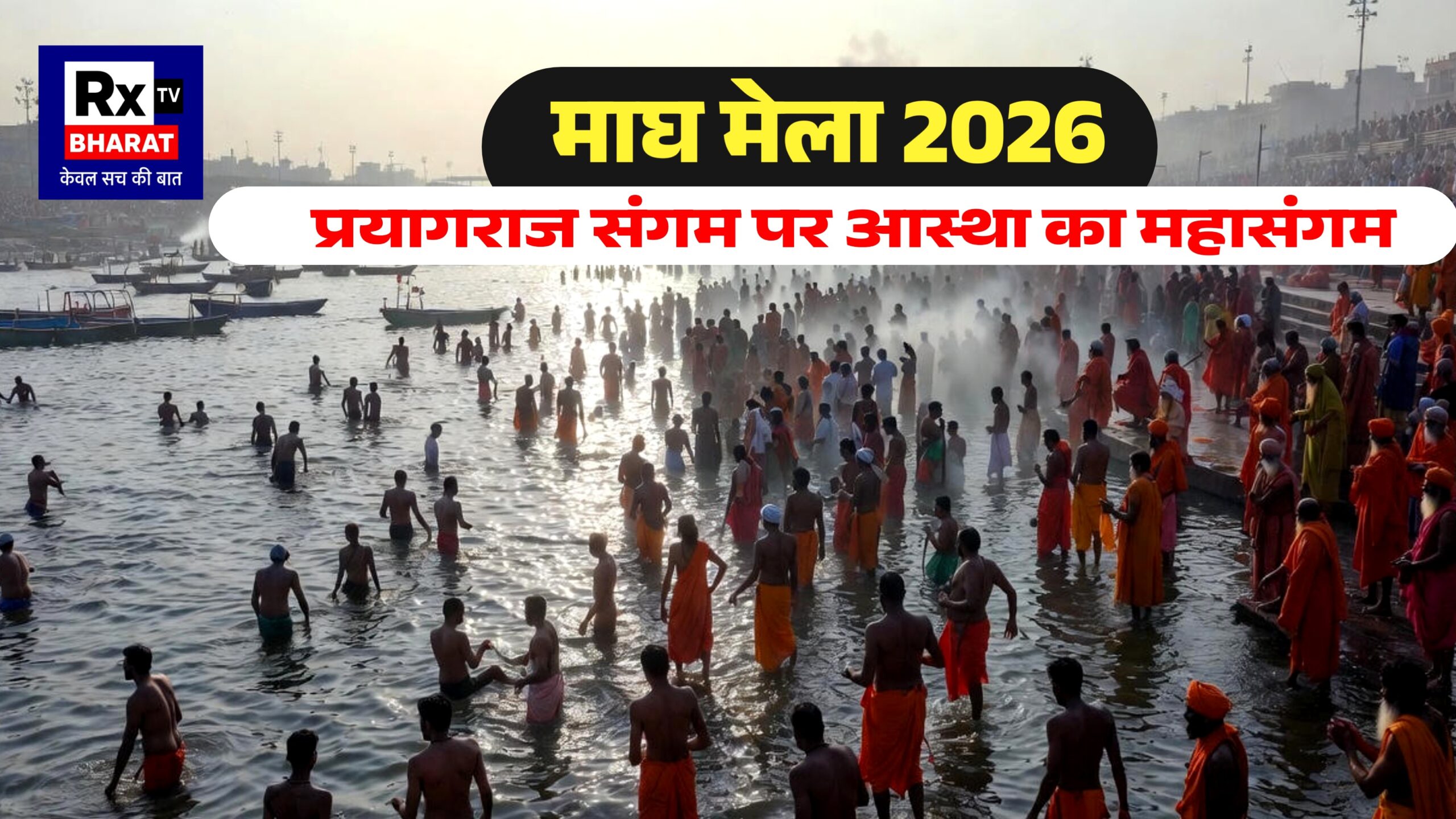 माघ मेला 2026  प्रयागराज संगम पर उमड़ा आस्था का महासंगम