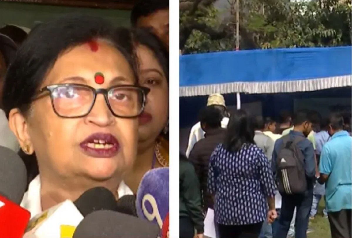 बेरोजबारी भत्ता पाने के लिए युवाओं की लंबी कतार, भाजपा ने ममता पर लगाया नौकरी खत्म करने का आरोप