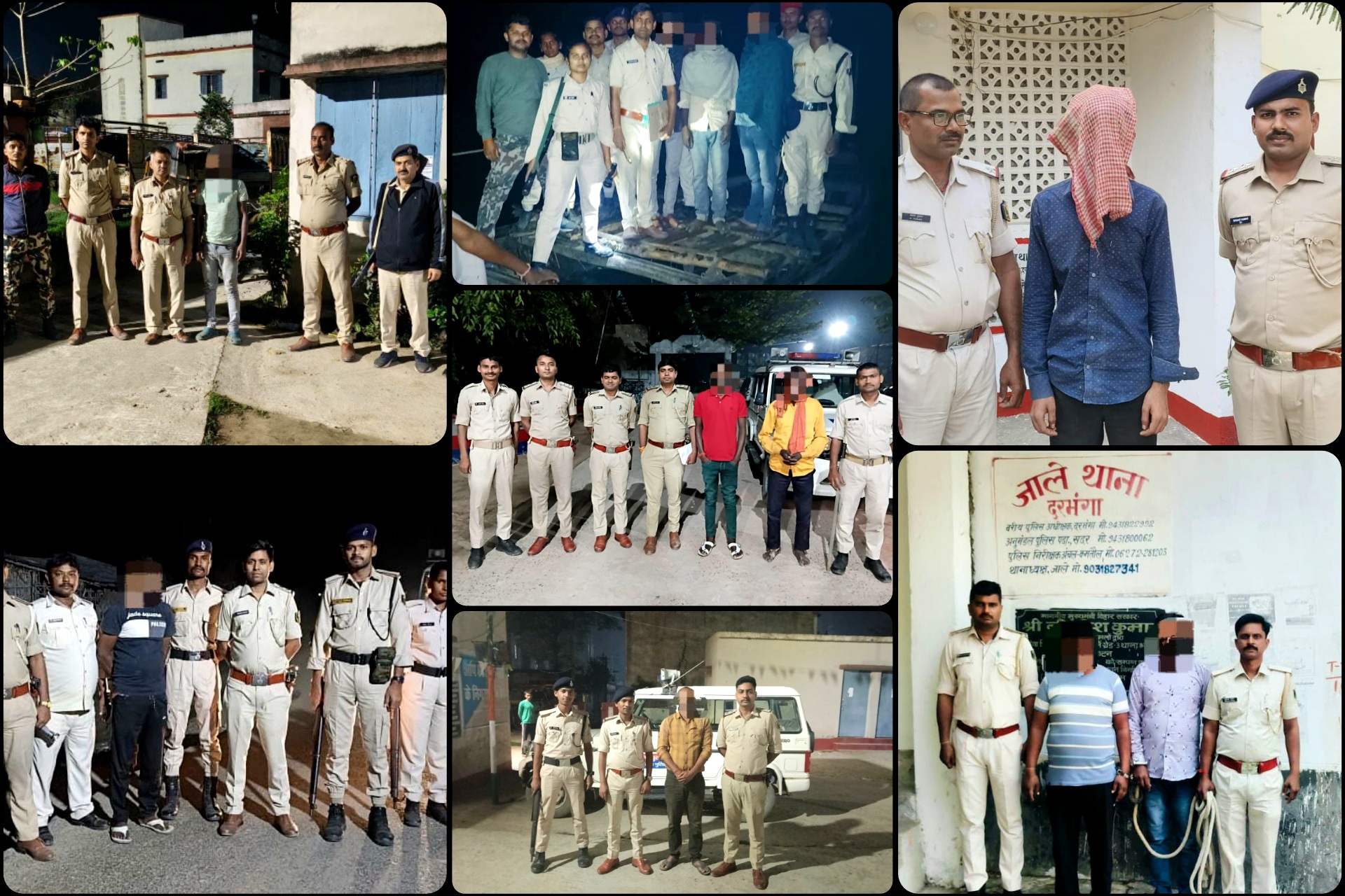 दरभंगा पुलिस का बड़ा एक्शन: 24 घंटे में 30 गिरफ्तार