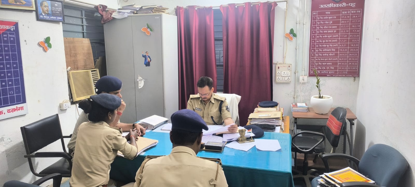 दरभंगा नगर थाना का वार्षिक निरीक्षण, अपराध नियंत्रण को लेकर सख्त निर्देश