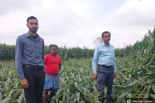 बेमौसम बरसात एवं आंधी में नुकसान हुई फसल का  कृषि पदाधिकारी ने लिया जायजा