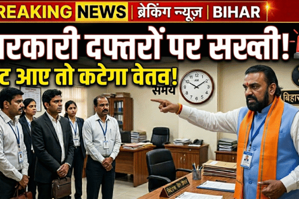 सरकारी दफ्तरों पर सख्ती  लेट आए तो कटेगा वेतन!