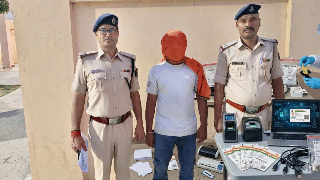 🚨 दरभंगा में फर्जी आधार कार्ड का खेल, साइबर थाना ने दबोचा आरोपी