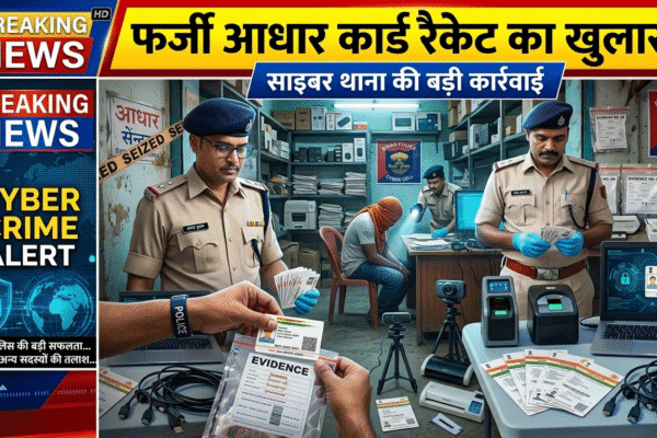 🚨 दरभंगा में फर्जी आधार कार्ड का खेल, साइबर थाना ने दबोचा आरोपी