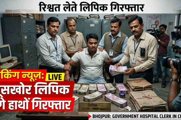 🚨 जमुई में रिश्वत लेते लिपिक गिरफ्तार, निगरानी टीम की बड़ी कार्रवाई
