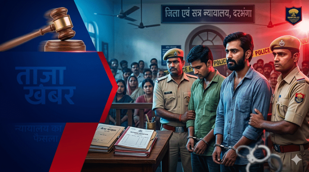 🚨 Darbhanga Arms Act Case: 2 दोषियों को 3 साल की सजा 🚨 Darbhanga Arms Act Case: 2 दोषियों को 3 साल की सजा