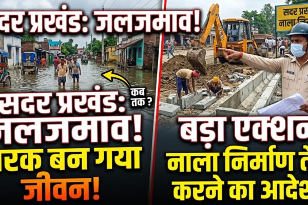 सदर प्रखंड में जलजमाव पर बड़ा एक्शन! नाला निर्माण तेज करने का आदेश