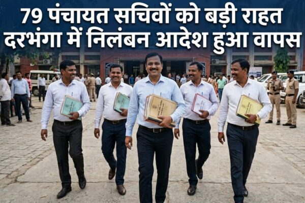 दरभंगा के 79 पंचायत सचिवों को बड़ी राहत, हड़ताल खत्म होते ही निलंबन वापस