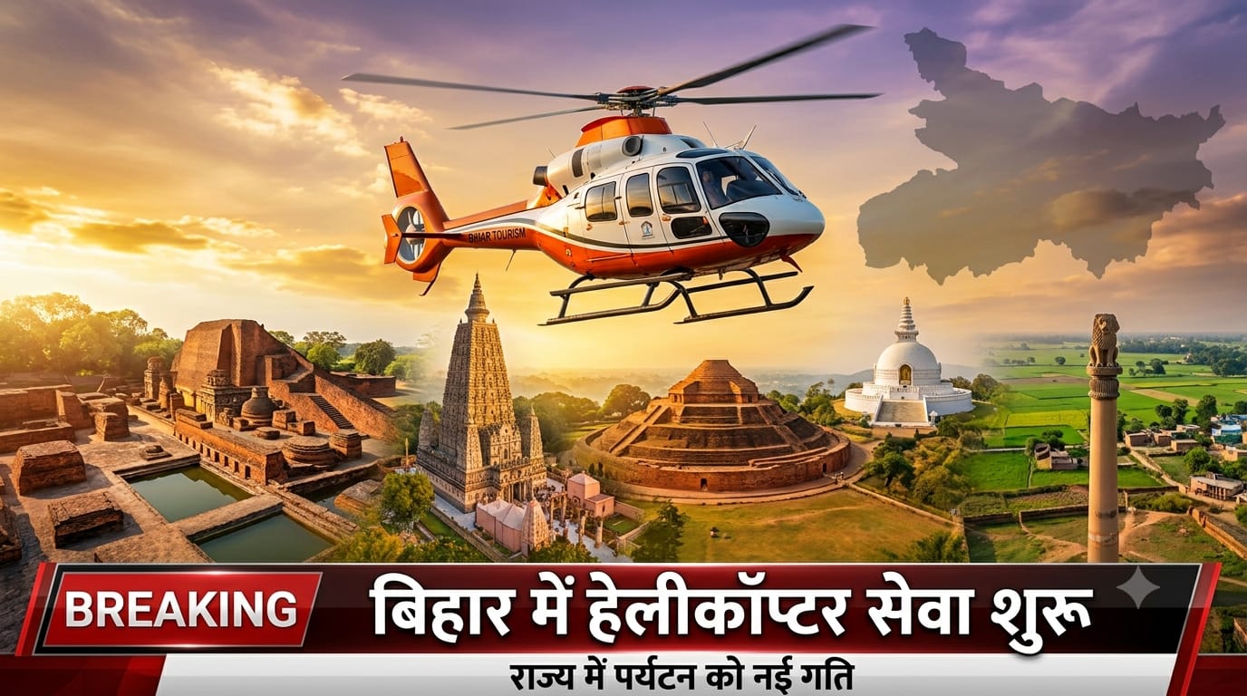 बिहार में हेलीकॉप्टर सेवा शुरू, ऑनलाइन बुकिंग ऐसे करें बिहार में हेलीकॉप्टर सेवा शुरू, ऑनलाइन बुकिंग ऐसे करें