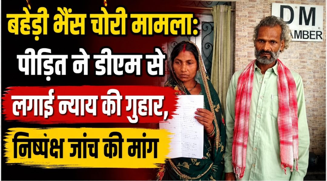 बहेड़ी भैंस चोरी मामला: पीड़ित ने डीएम से लगाई न्याय की गुहार, निष्पक्ष जांच की मांग