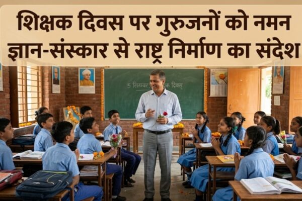 शिक्षक दिवस पर गुरुजनों को नमन ज्ञान-संस्कार से राष्ट्र निर्माण का संदेश