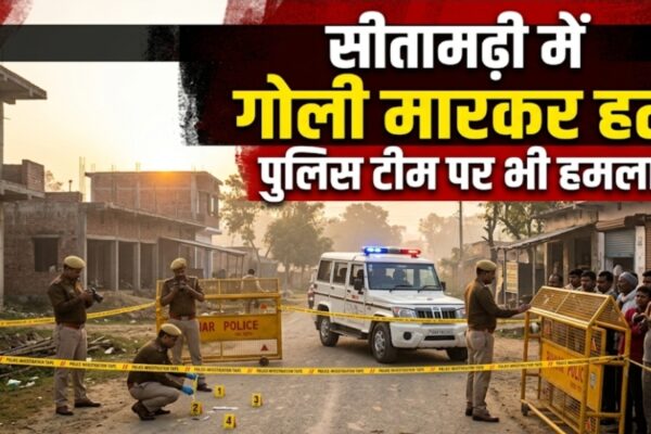 सीतामढ़ी में गोली मारकर हत्या पुलिस टीम पर भी हमला