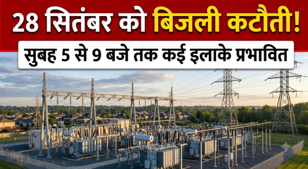 दरभंगा में 28 सितंबर को बिजली कटौती, कई इलाके प्रभावित दरभंगा में 28 सितंबर को बिजली कटौती, कई इलाके प्रभावित