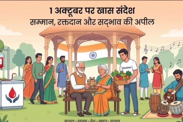 1 अक्टूबर पर खास संदेश सम्मान, रक्तदान और सद्भाव की अपील